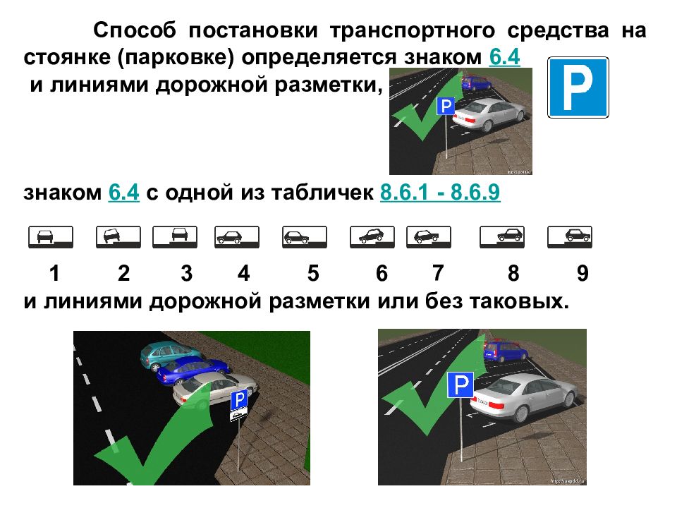 Пдд парковка. Способ постановки транспортного средства на стоянке (парковке). Знаки парковки ПДД 8.6.1. Таблички способы постановки ТС на стоянку. Табличка способ постановки транспортного средства на парковке.