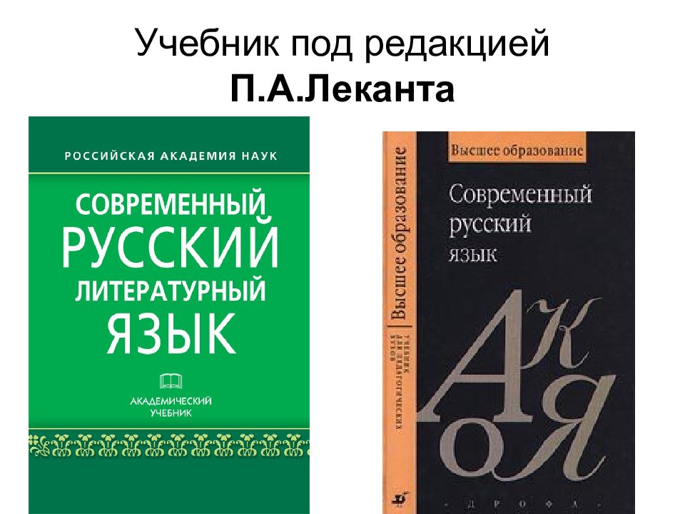 Учебное пособие под. Современный русский язык. Современный русский литературный язык. Современный русский литературный язык Лекант. П А Лекант.