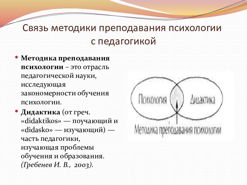 Методика преподавания психологии это