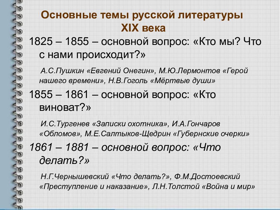 Презентация на тему общая характеристика литературы 19 века