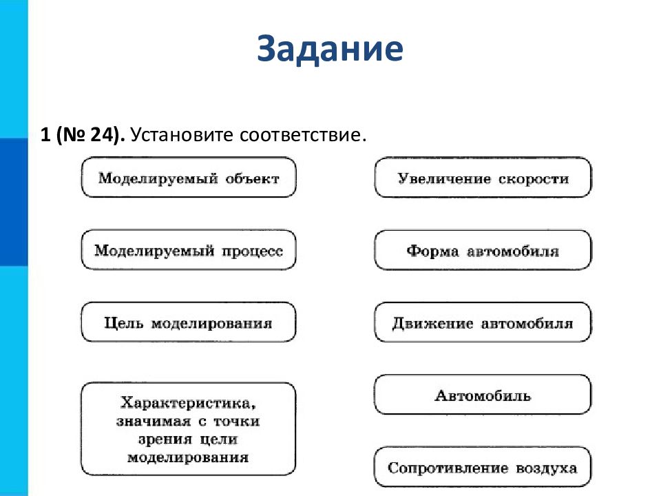 Установите соответствие автомобилей. Установите соответствие моделируемый объект моделируемый. Установите соответствие моделируемый объект увеличение скорости. Установите соответствие моделируемый объект процесс. Цель моделирования моделируемый процесс.