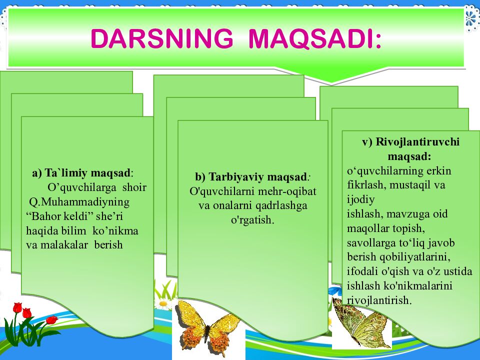 SALOM SENGA GULBAHOR”