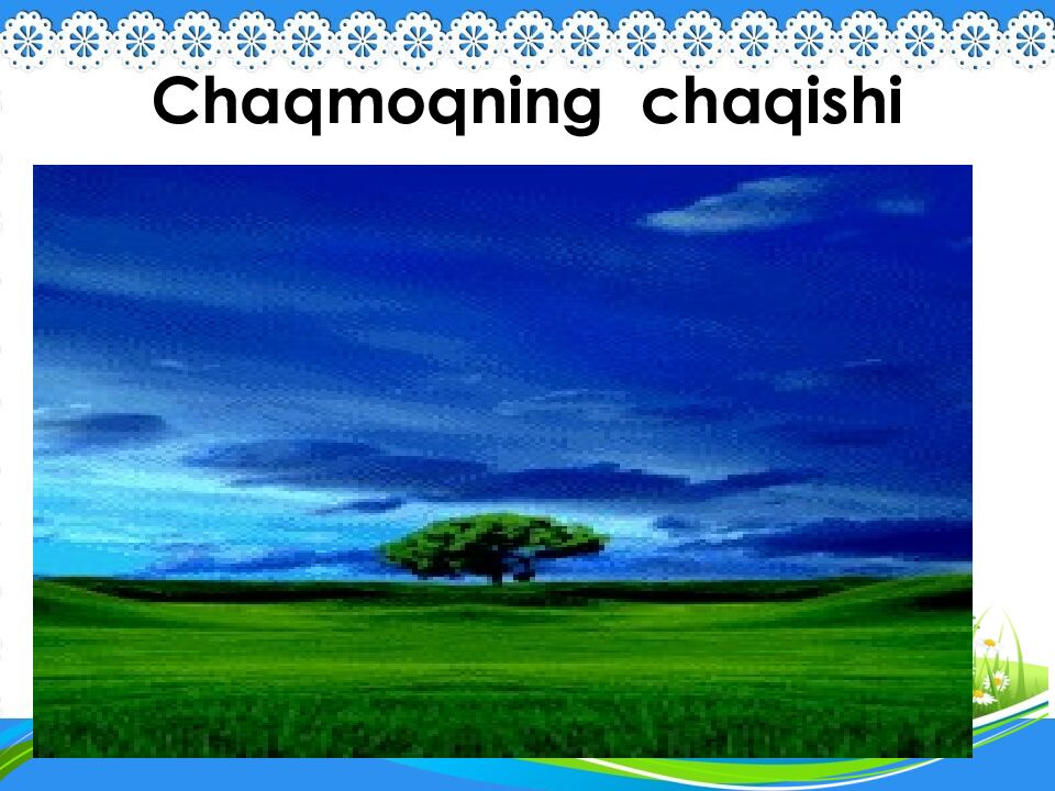 Chaqmoqning chaqishi