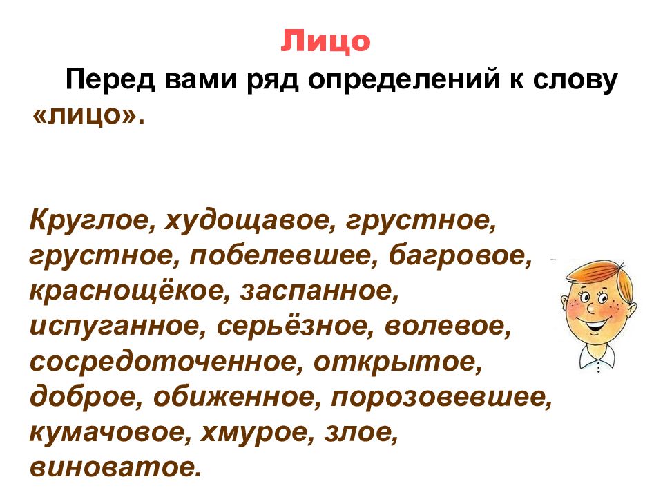 Презентация описание внешности человека 7 класс