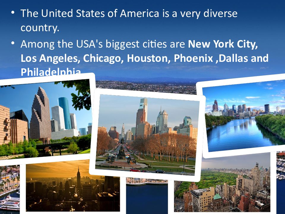 The big cities of the country