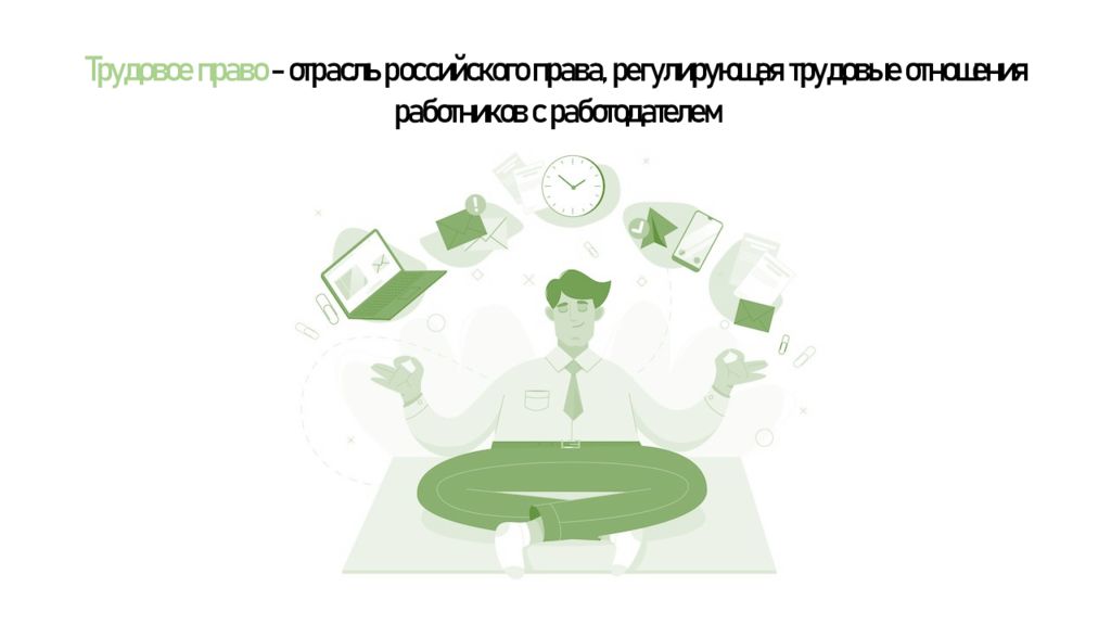 Трудовое право - отрасль российского права, регулирующая трудовые отношения