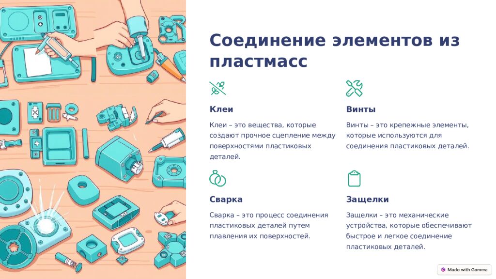 Пластмассы: Обработка и отделка Пластмассы – один из самых распространенных