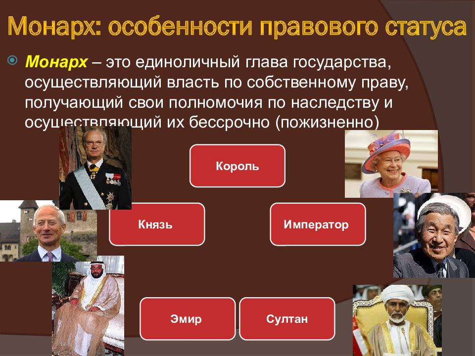 Монархи государств. Особенности правового статуса монарха.. Глава государства в зарубежных странах. Монарх глава государства. Особенности статуса монарха.