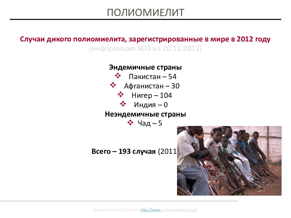 Полиомиелит презентация эпидемиология