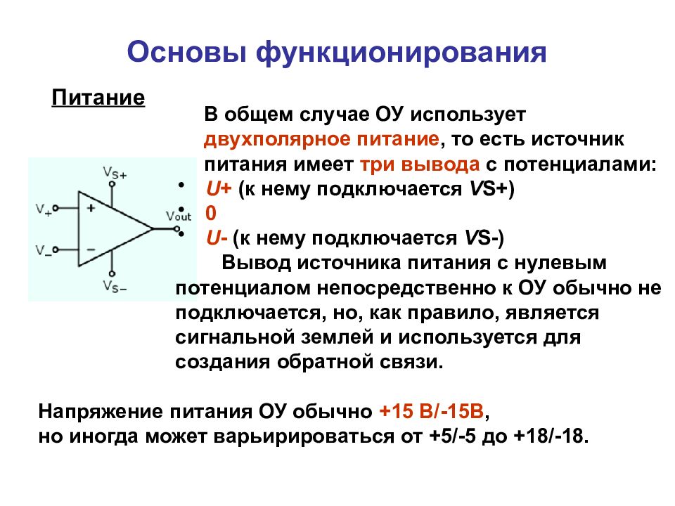 Операционные усилители презентация