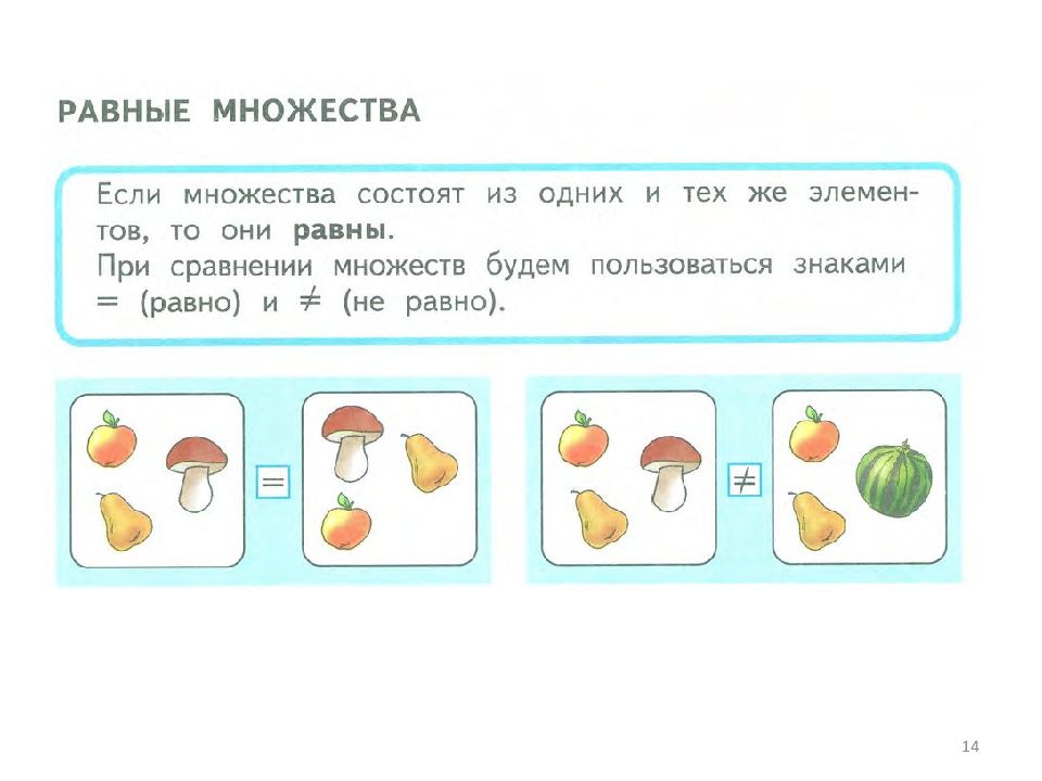 Восстановить на рисунках равные множества по их частям если в каждом было по 4 элемента