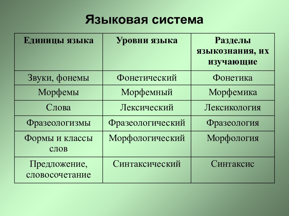 Слово уровень языка. Структурные элементы языковой системы. Уровни языковой системы русского языка. Уровни и единицы языка. Уроаниязыково системы.