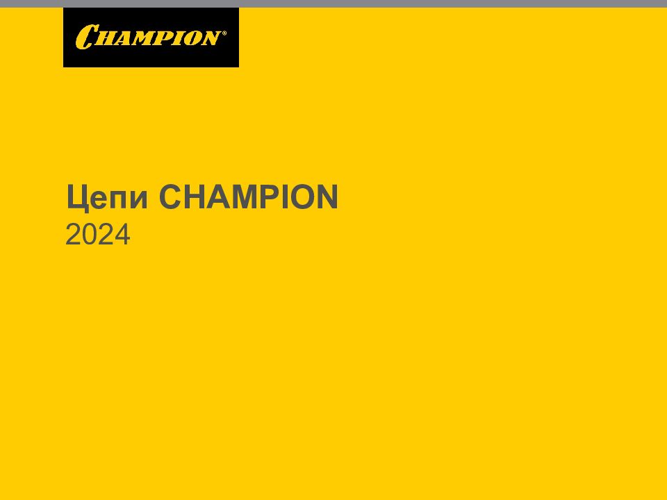 Цепи CHAMPION 2024