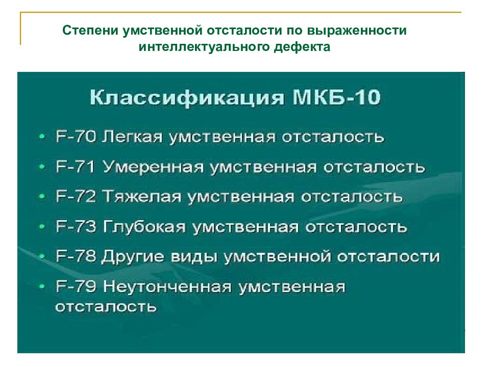 Степени умственной отсталости. Назовите степени умственной отсталости. Классификация умственной отсталости по степени тяжести. Стадии олигофрении.