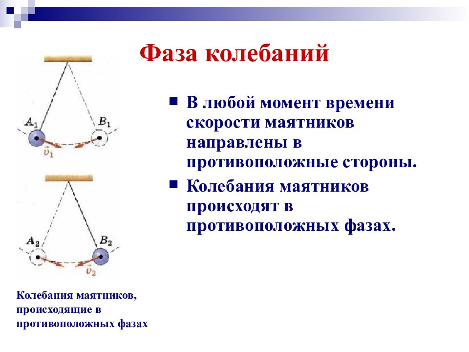 Фаза колебаний это