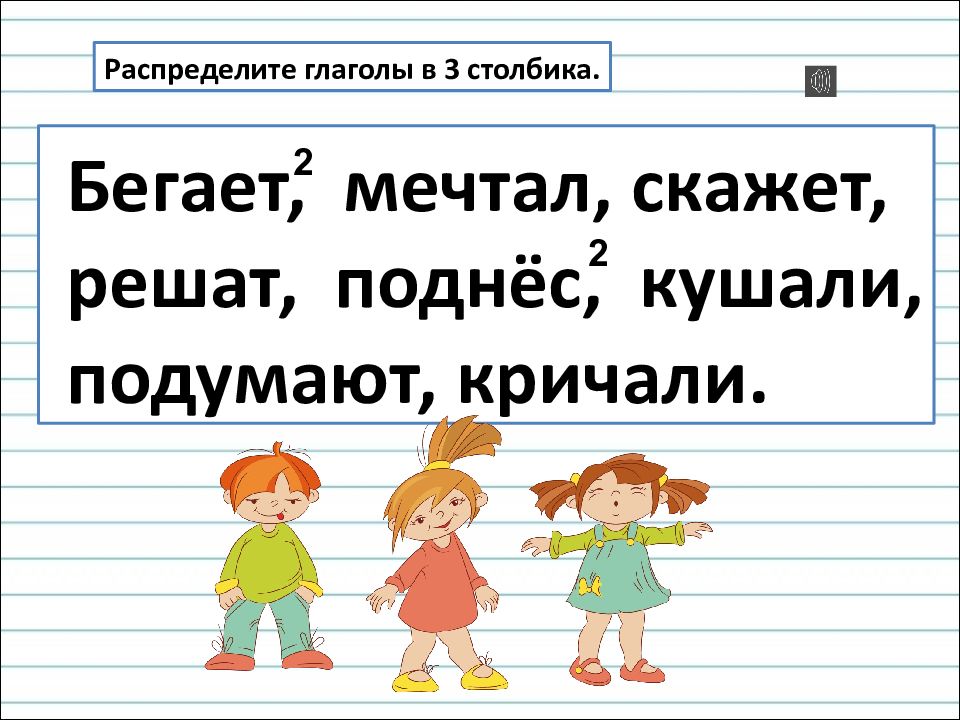 Изменение глаголов по времени 3 класс школа россии презентация