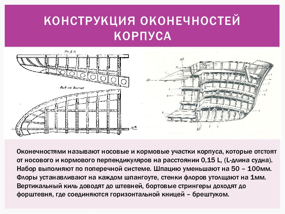 Особенности конструкции. Конструкция кормовой оконечности судна. Конструкция носовой оконечности судна. Системы набора корпуса судна набор в оконечностях судна. Конструкция носовая часть судна.