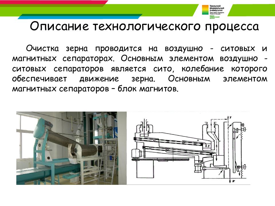 Описание технологии. Очистка зерна на воздушно ситовых сепараторах. Классификация воздушно-ситовых сепараторов. Воздушно -ситовой сепаратор для зерна схема. Технологические принципы очистки зерна.