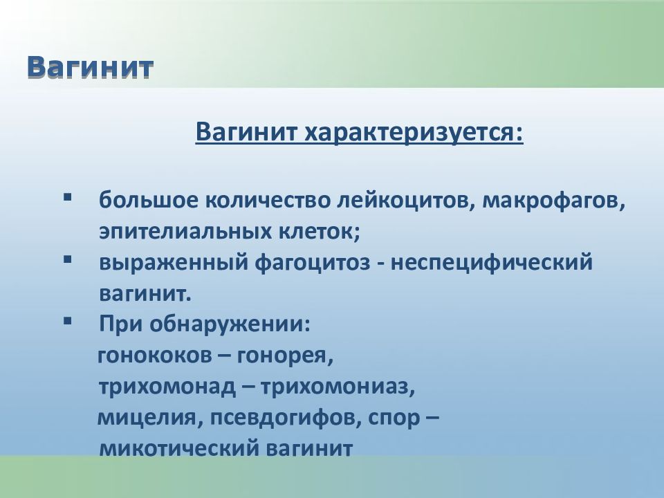 Вагинит клиническая картина