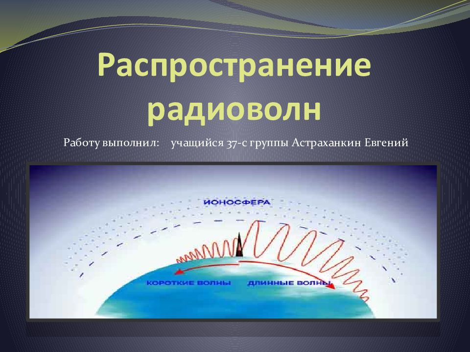 Презентация на тему распространение радиоволн