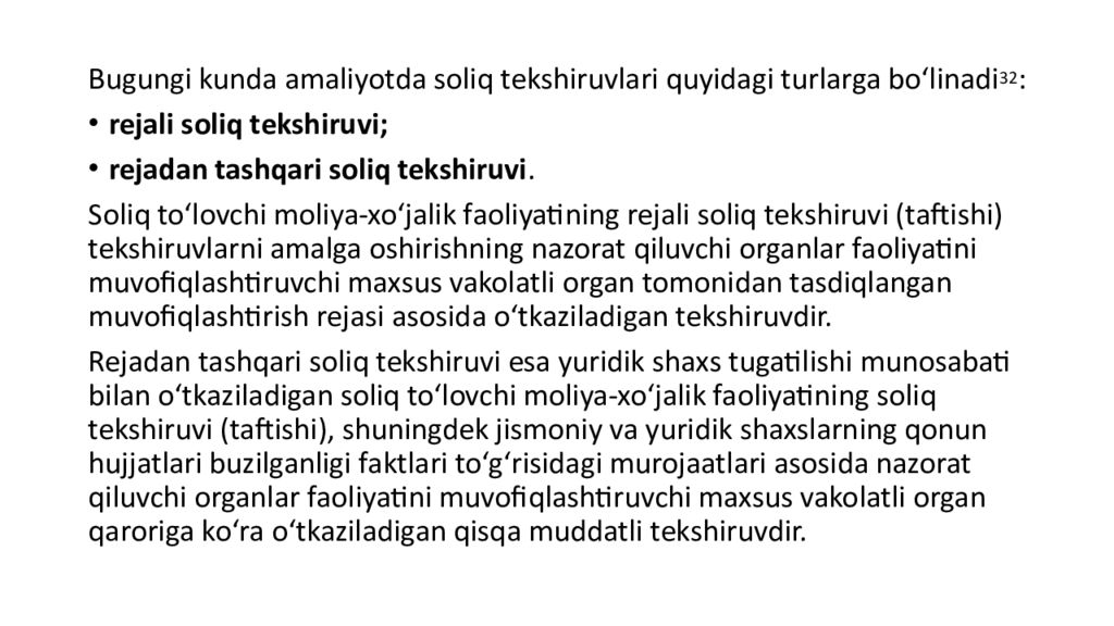 Soliq nazorati Soliq nazorati