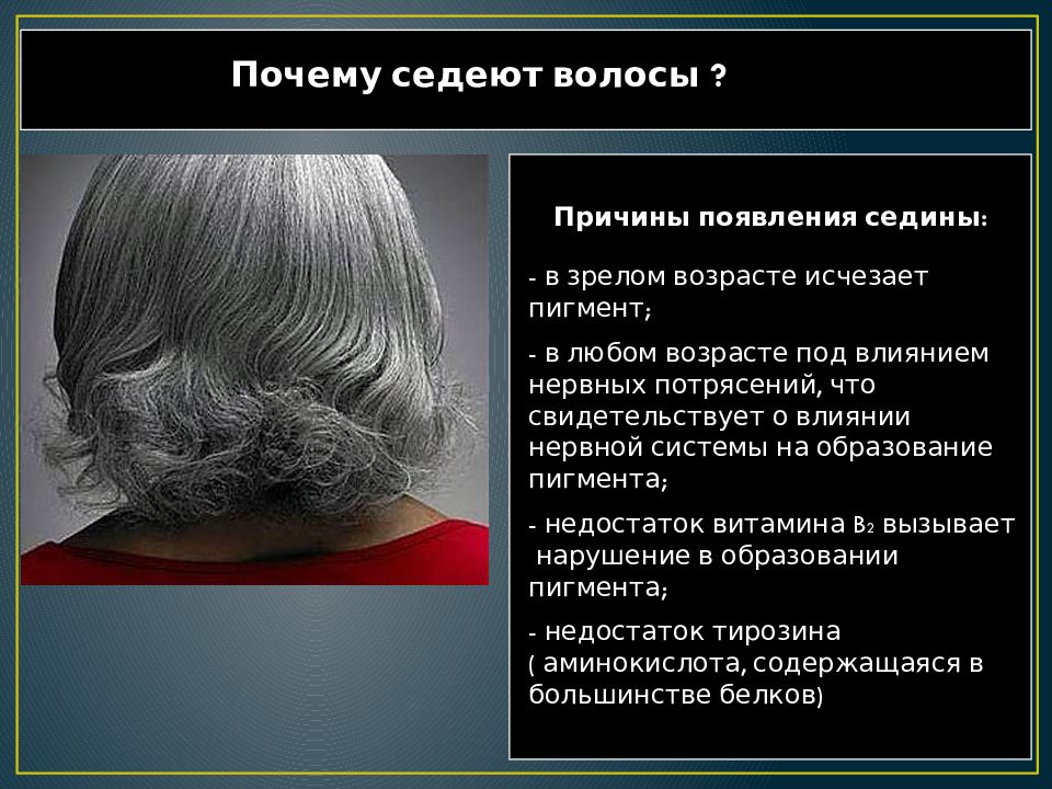 В возрасте причина. Причины поседения волос. Почему волосы седеют. Седина волос ранняя причины. Причина седых волос.