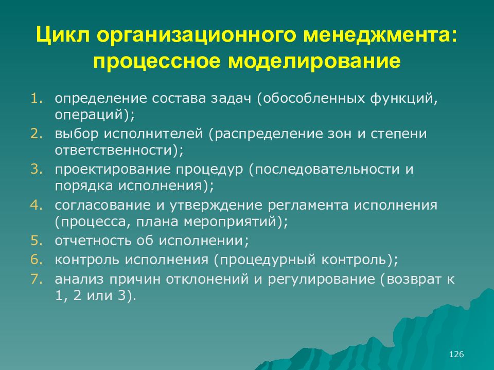 Моделирование определения цели задачи. Цикл менеджмента (зона роста). Определение операции моделирование.