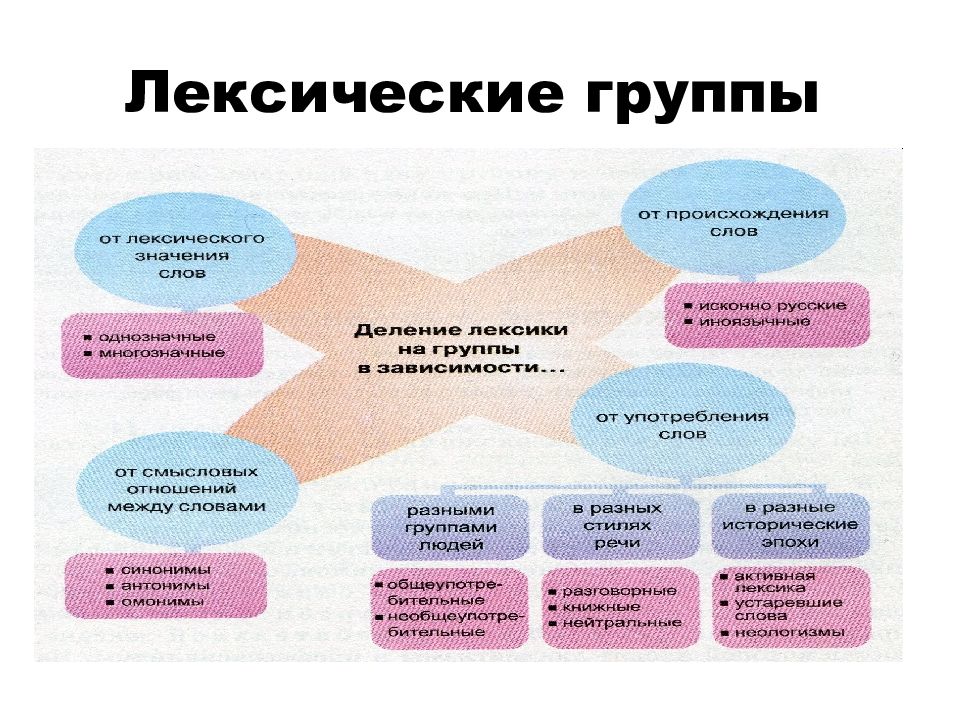 Лексика русского языка нашего времени проект