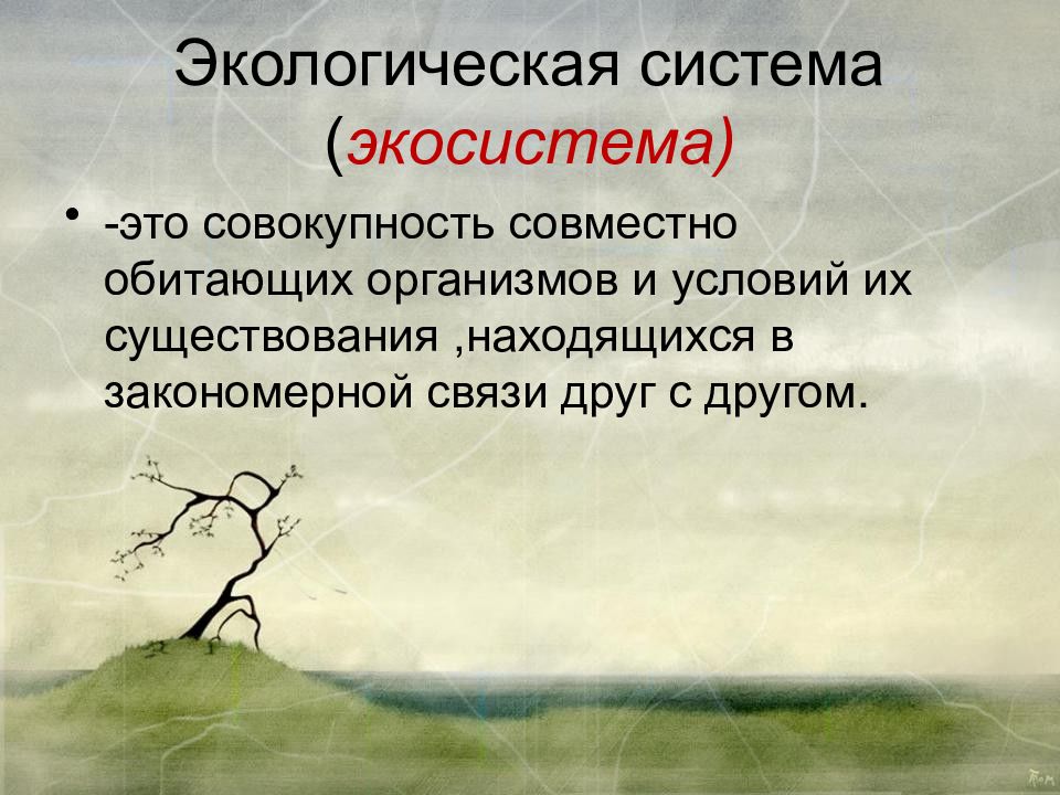 Нарушение равновесия в природной экологической системе