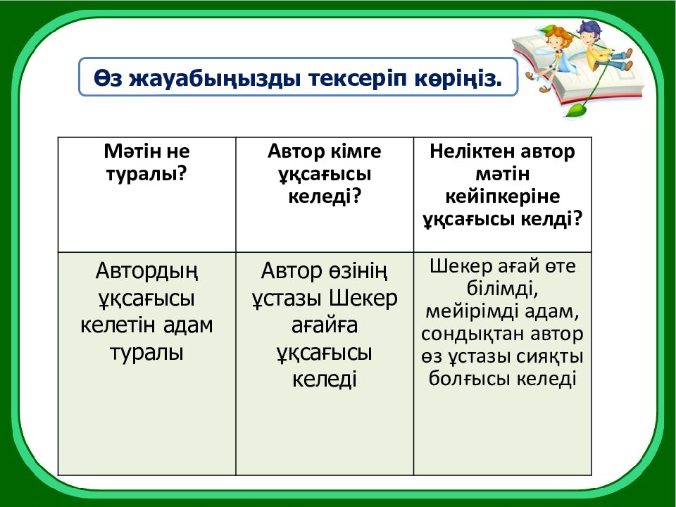 8-бөлім Болашақ мамандықтары А. Машанов «Жер астына саяхат» Сабақтың