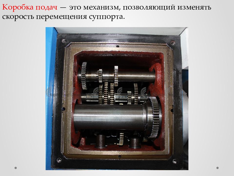 Механизм позволяющий. Механизмы перемещения коробки подач. Механизм, позволяющий изменять скорость перемещения суппорта:. Коробка подач Назначение. Назначение коробок подач.