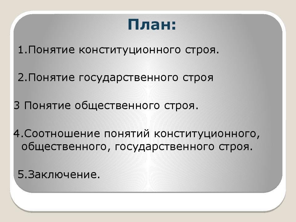 Понятие конституционного строя презентация