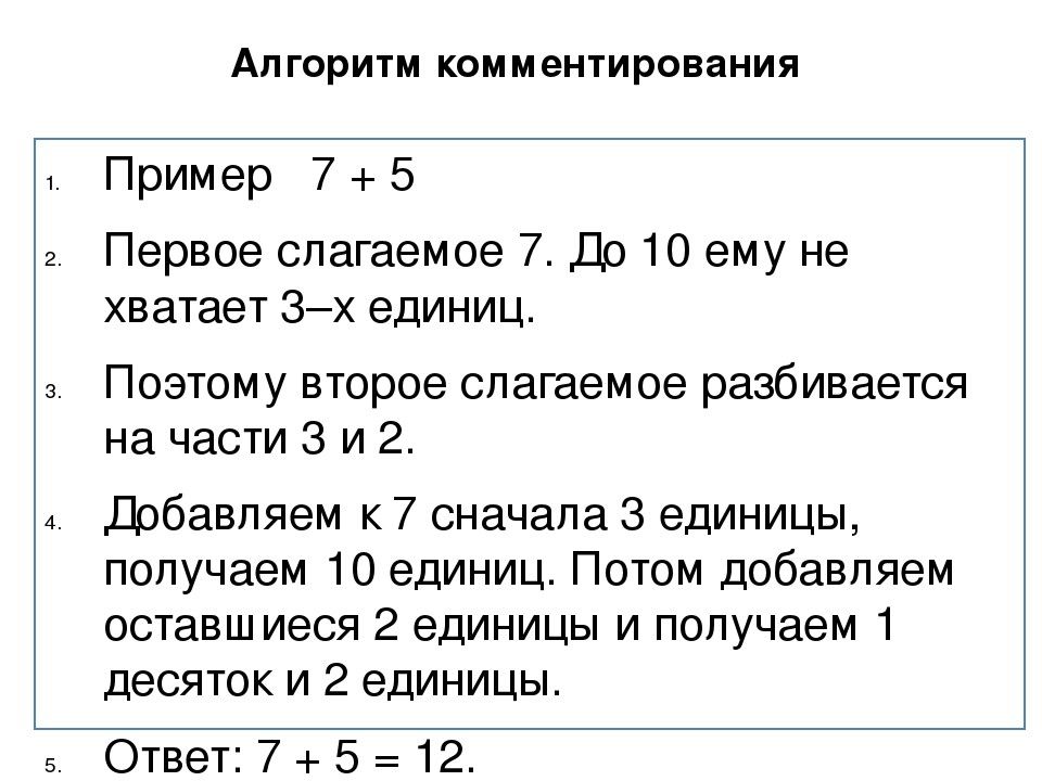 Сложение и вычитание в пределах 20 с переходом через десяток презентация 1 класс