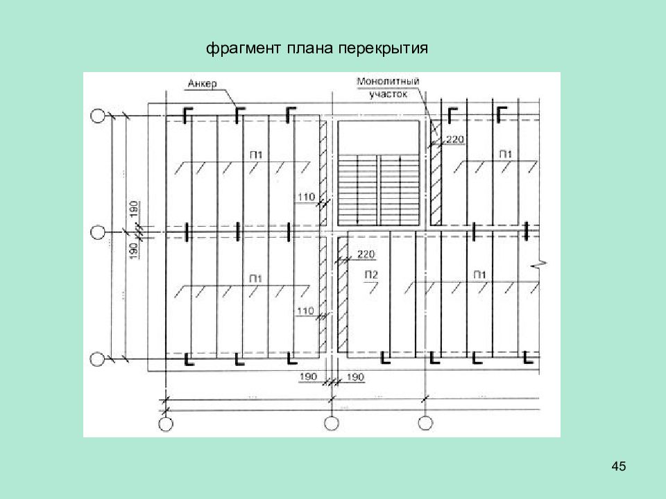 Лифт на плане перекрытий