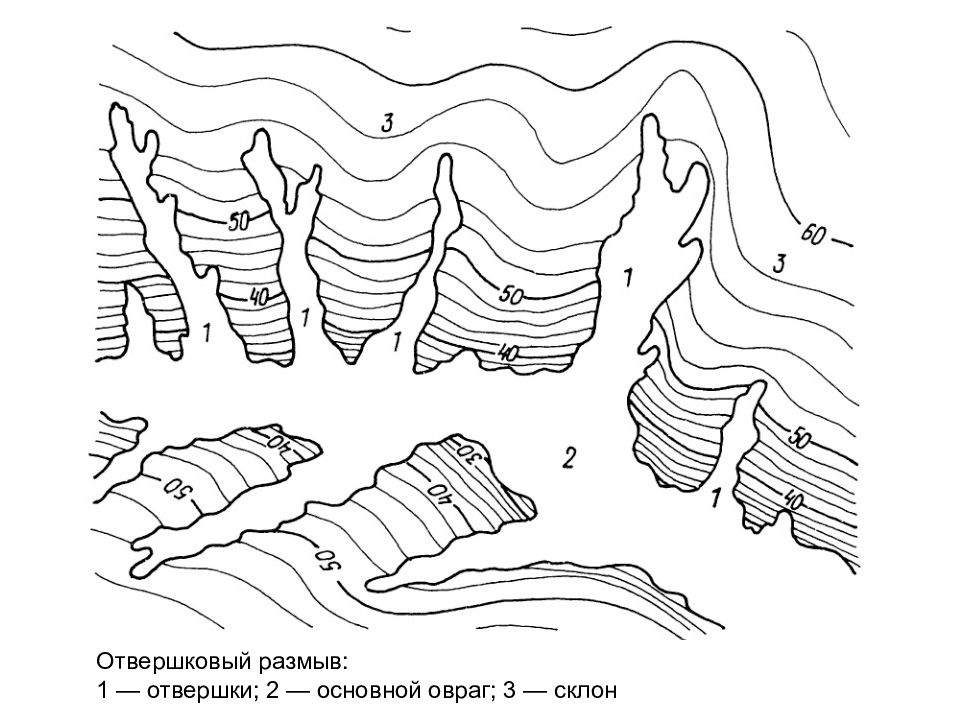 Форма рельефа овраг схема