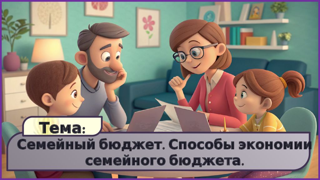 Семейный бюджет. Способы экономии семейного бюджета. Тема: