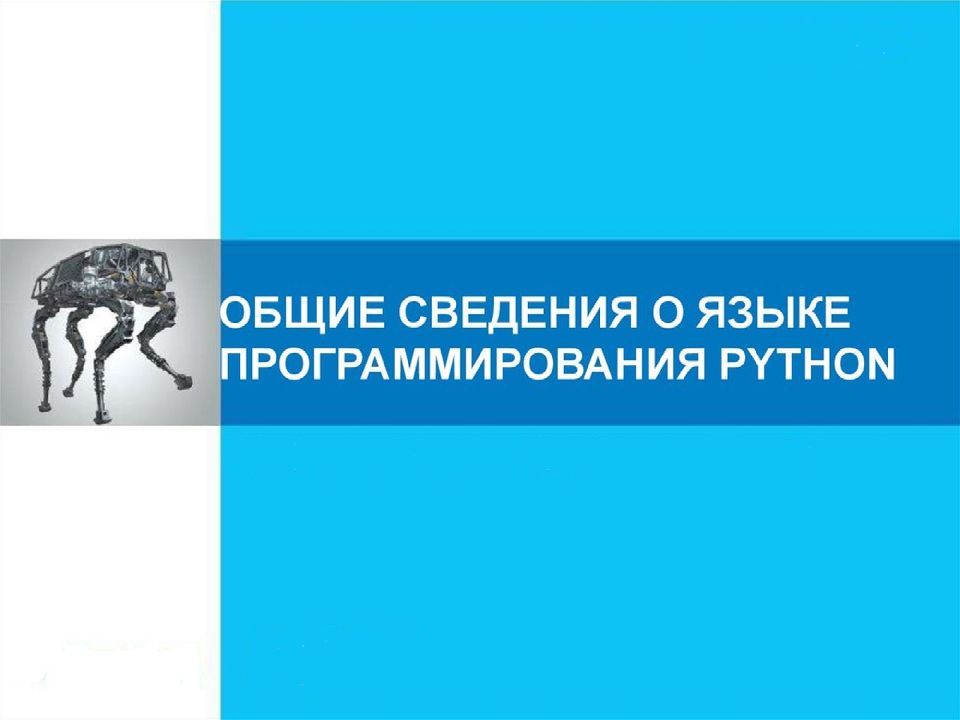 1Общие сведения от языке Python