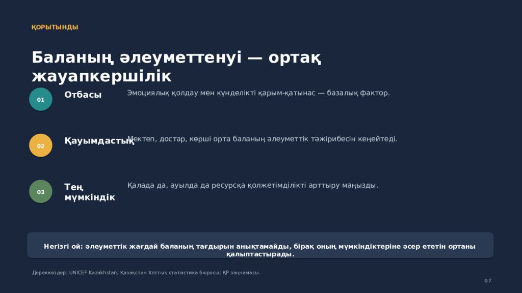 ӘЛЕУМЕТТАНУ / ПЕДАГОГИКА Отбасының әлеуметтік жағдайының баланың әлеуметтену