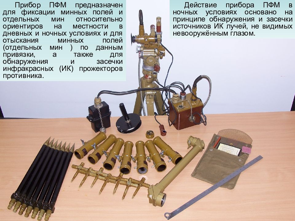 Прибор поля. Прибор фиксации минных полей. Прибор фиксации минных полей комплектность. ПФМ прибор фиксации минных. УМП-3 комплект для установки минных полей.