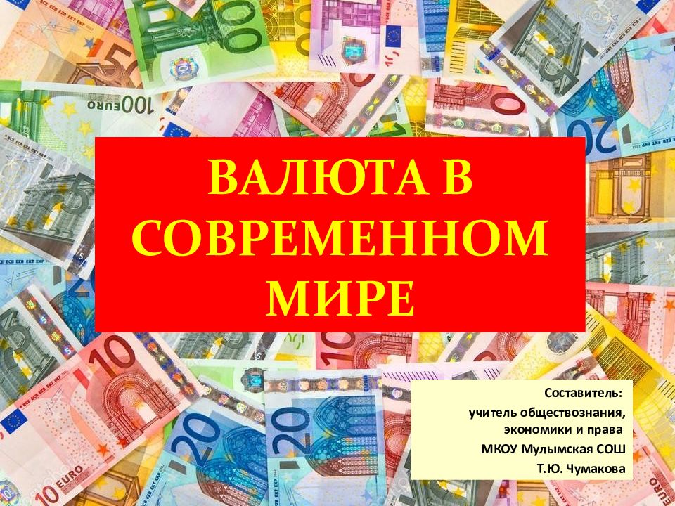 Презентация про валюты мира