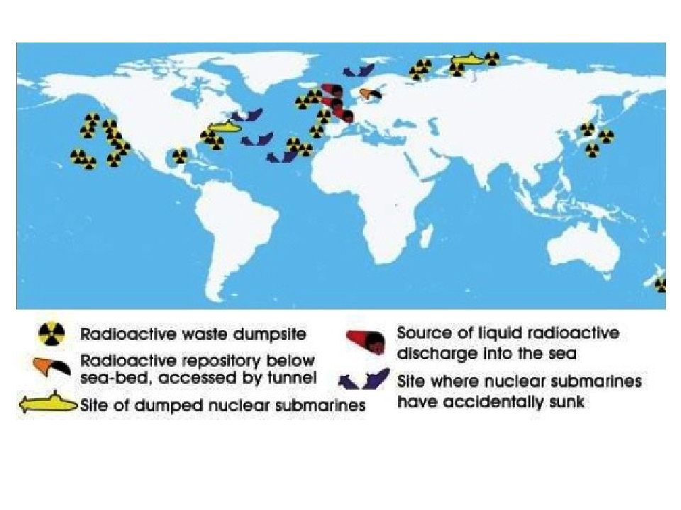 Карта захоронений ядерных отходов в россии