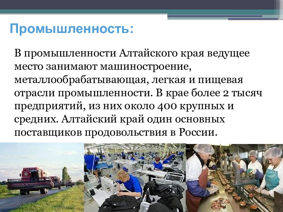 Экономика алтайского края проект 3 класс окружающий мир