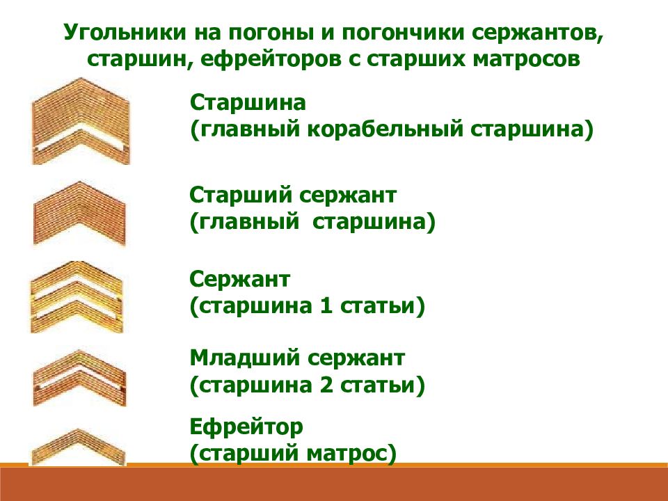 Порядок присвоения воинских званий военнослужащим. Старший матрос это какое звание.