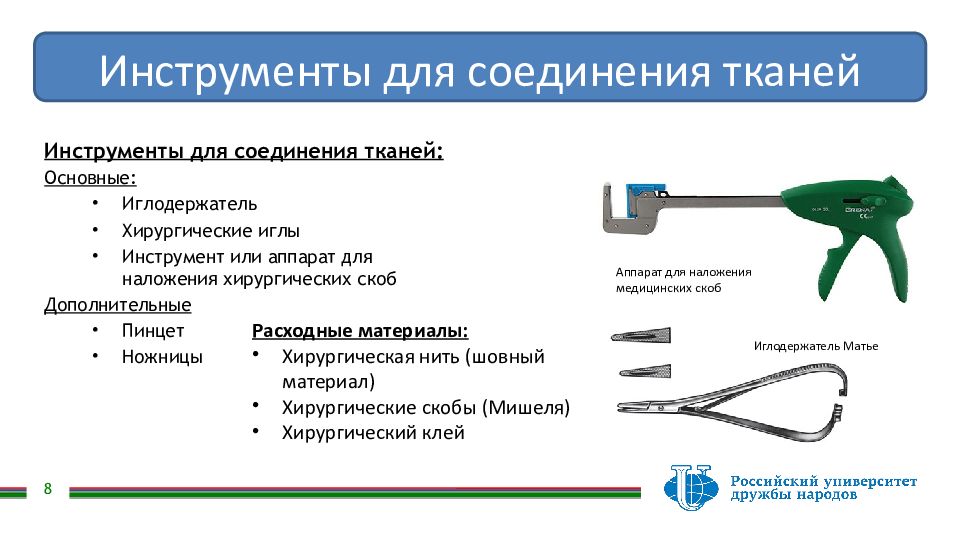 Инструментарий это. Инструменты для соединения тканей. Набор инструментов для соединения тканей. Инструментарий для соединения тканей. Хирургические инструменты для соединения тканей.