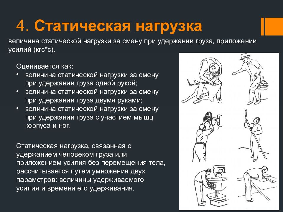 Работа статической нагрузки