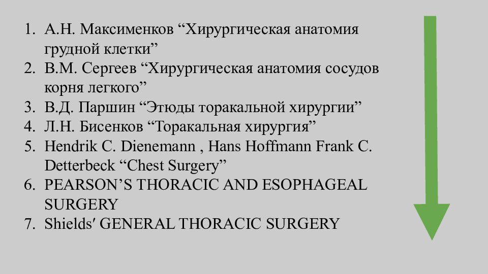 Торакальная хирургия презентация