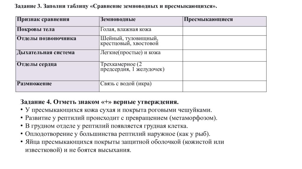 Общая характеристика пресмыкающихся
