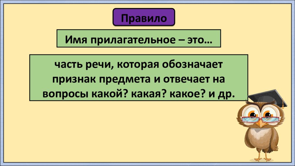 Урок русского языка в 3 классе