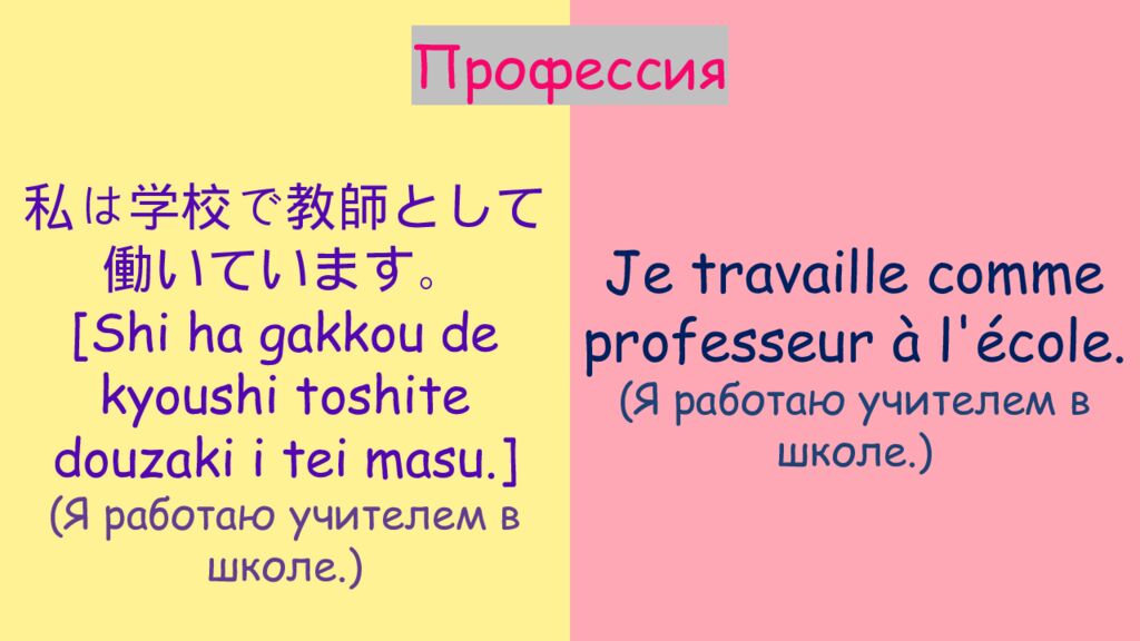 Le fran ç ais 日本 語 [ nihongo ] ИНОСТРАННЫЕ ЯЗЫКИ