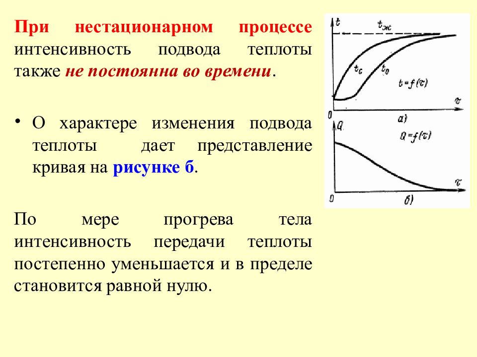 Интенсивность процесса. Температура детали характер изменения. Стационарный и нестационарный режимы передачи тепла. Стационарные и нестационарные тепловые процессы. Нестационарный тепловой режим.